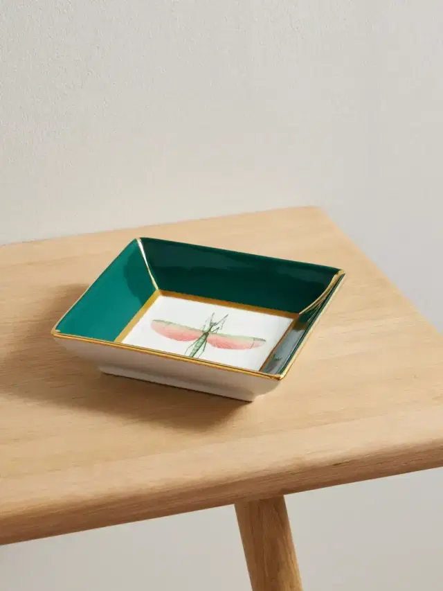Gold-plated Porcelain Trinket Tray