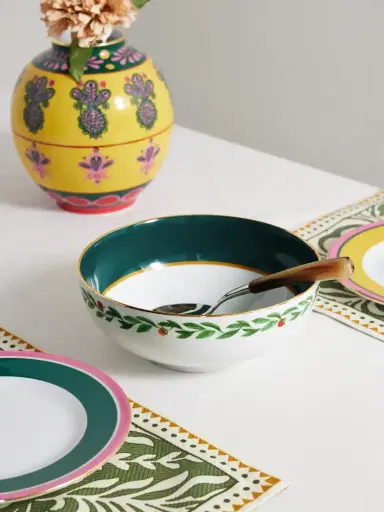 La DoubleJ Gold-plated Porcelain Serving Bowl | Thumbnail 2