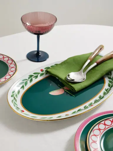 La DoubleJ Gold-plated Porcelain Platter | Thumbnail 2