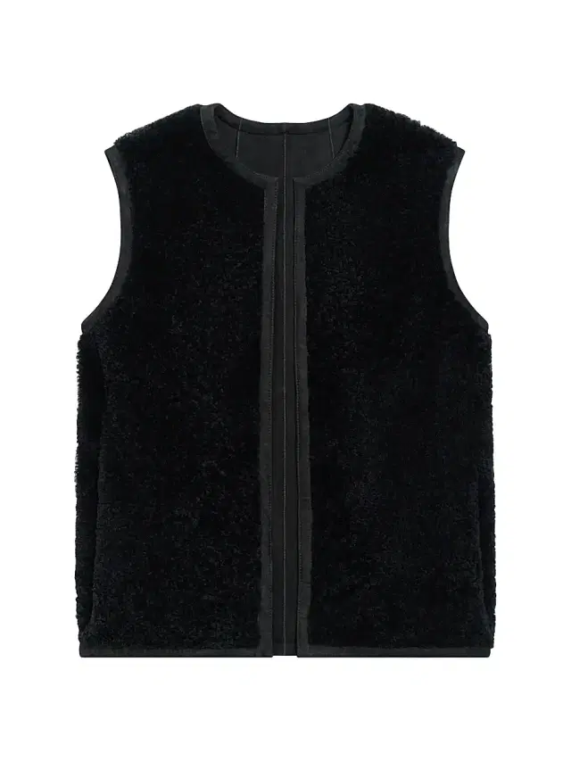 Theory Women's Reversible Shearling Vest - Black