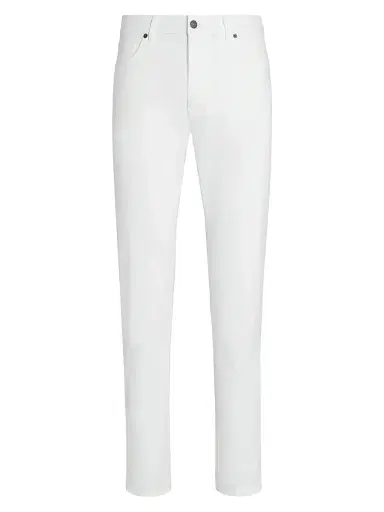 Zegna Men's Stretch Cotton Roccia Jeans - White - Size 40 | Thumbnail 1 Zegna Men's Stretch Cotton Roccia Jeans - White - Size 40 | Thumbnail 1