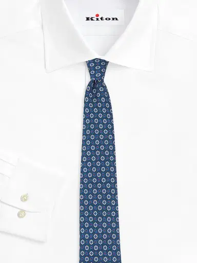 Kiton Men's Paisley Medallion Tie - Blue | Thumbnail 2 Kiton Men's Paisley Medallion Tie - Blue | Thumbnail 2