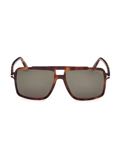 Tom Ford Men's Kemp 59MM Acetate Sunglasses - Tortoise Grey | Thumbnail 2