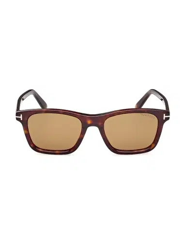 Tom Ford Men's Barron 54MM Square Sunglasses - Dark Havana Yellow | Thumbnail 2