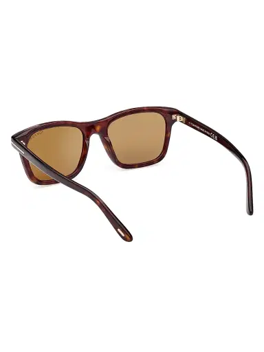 Tom Ford Men's Barron 54MM Square Sunglasses - Dark Havana Yellow | Thumbnail 4