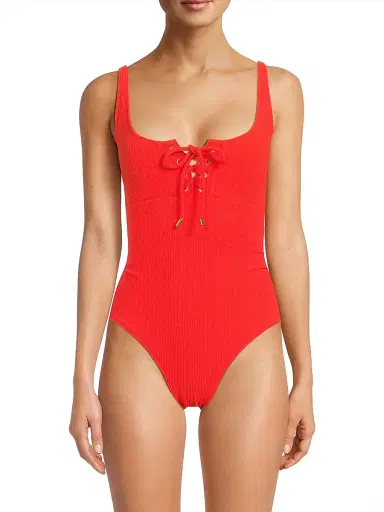 Change of Scenery Women's Textured Taylor One-Piece Swimsuit - Flame Texture | Thumbnail 3 Change of Scenery Women's Textured Taylor One-Piece Swimsuit - Flame Texture | Thumbnail 3