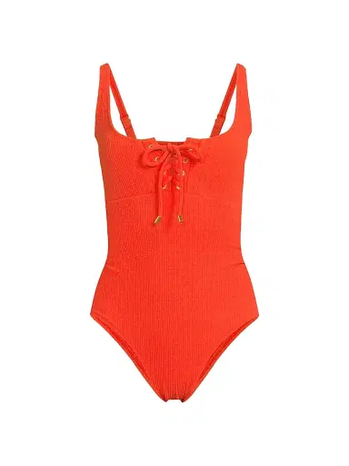 Change of Scenery Women's Textured Taylor One-Piece Swimsuit - Flame Texture | Thumbnail 1 Change of Scenery Women's Textured Taylor One-Piece Swimsuit - Flame Texture | Thumbnail 1