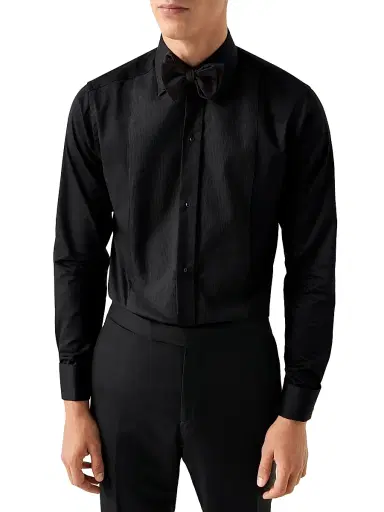 Eton Men's Slim-Fit Plissé Bib Tuxedo Shirt - Black - Size 17.5 | Thumbnail 2 Eton Men's Slim-Fit Plissé Bib Tuxedo Shirt - Black - Size 17.5 | Thumbnail 2