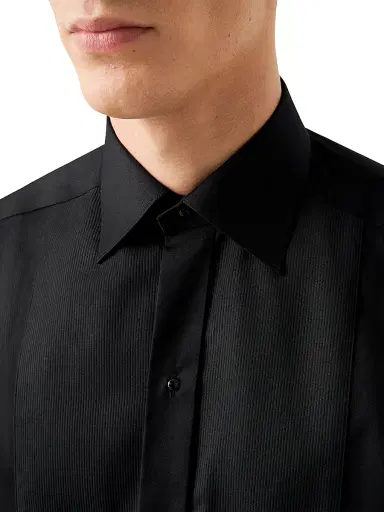 Eton Men's Slim-Fit Plissé Bib Tuxedo Shirt - Black - Size 17.5 | Thumbnail 5 Eton Men's Slim-Fit Plissé Bib Tuxedo Shirt - Black - Size 17.5 | Thumbnail 5