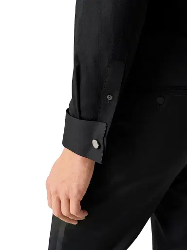 Eton Men's Slim-Fit Plissé Bib Tuxedo Shirt - Black - Size 17.5 | Thumbnail 6 Eton Men's Slim-Fit Plissé Bib Tuxedo Shirt - Black - Size 17.5 | Thumbnail 6