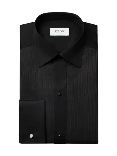 Eton Men's Slim-Fit Plissé Bib Tuxedo Shirt - Black - Size 17.5 | Thumbnail 1 Eton Men's Slim-Fit Plissé Bib Tuxedo Shirt - Black - Size 17.5 | Thumbnail 1
