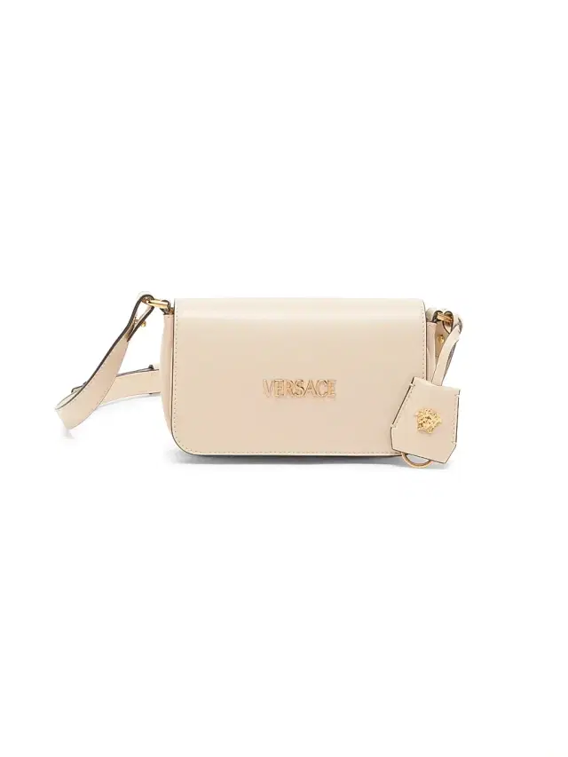 Women's Tag Mini Leather Shoulder Bag - Cream  Gold