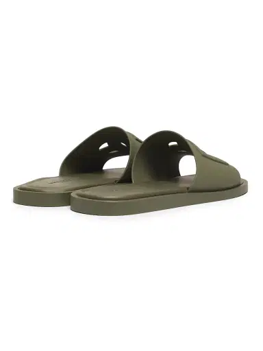 Dolce & Gabbana Men's Gomma Logo Slides - Military Green - Size 13 Sandals | Thumbnail 3 Dolce & Gabbana Men's Gomma Logo Slides - Military Green - Size 13 Sandals | Thumbnail 3