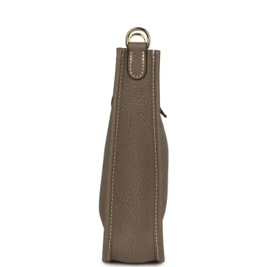 HERMÈS Hermes Evelyne TPM Etoupe Clemence Gold Hardware | Thumbnail 4 HERMÈS Hermes Evelyne TPM Etoupe Clemence Gold Hardware | Thumbnail 4