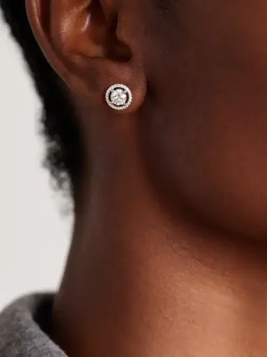 De Beers London Aura Solitaire Platinum Diamond Earrings | Thumbnail 2 De Beers London Aura Solitaire Platinum Diamond Earrings | Thumbnail 2