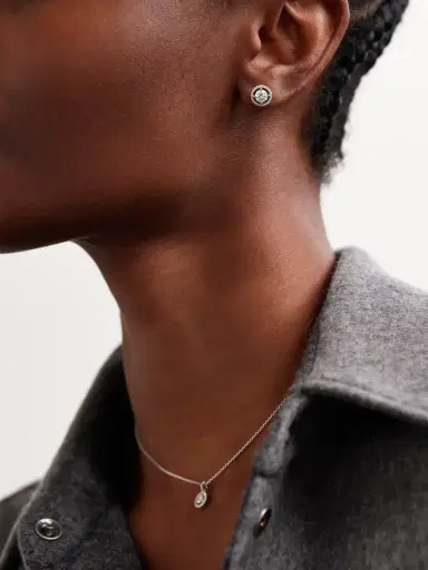 De Beers London Aura Solitaire Platinum Diamond Earrings | Thumbnail 4 De Beers London Aura Solitaire Platinum Diamond Earrings | Thumbnail 4