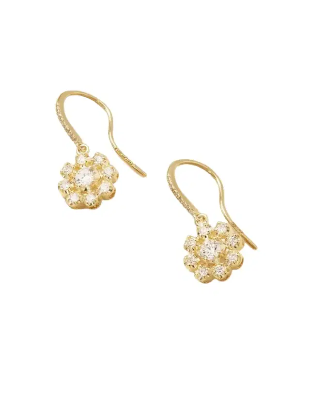 Jennifer Meyer Illusion Small 18-karat Gold Diamond Earrings