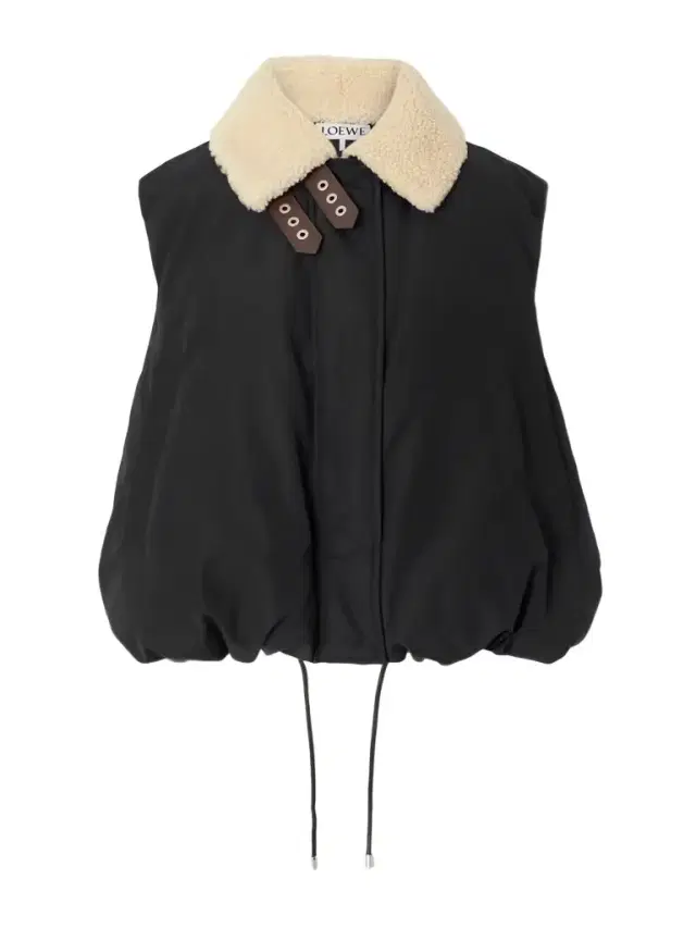Shearling-trimmed Padded Cotton-blend Shell Vest