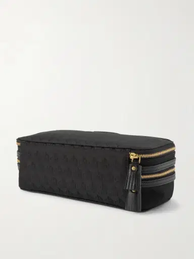 Anya Hindmarch Make-up Leather-trimmed Jacquard Cosmetics Case | Thumbnail 2