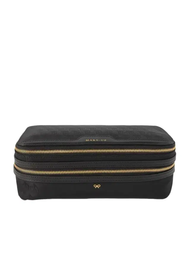 Anya Hindmarch Make-up Leather-trimmed Jacquard Cosmetics Case