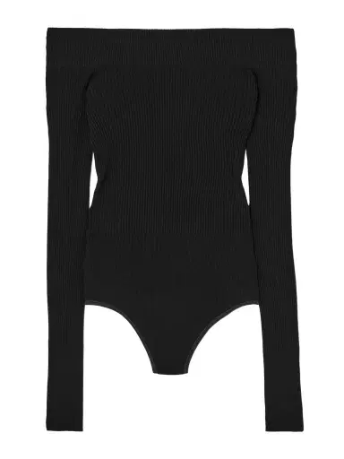 Alaïa Off-the-shoulder Ribbed-knit Bodysuit | Thumbnail 1