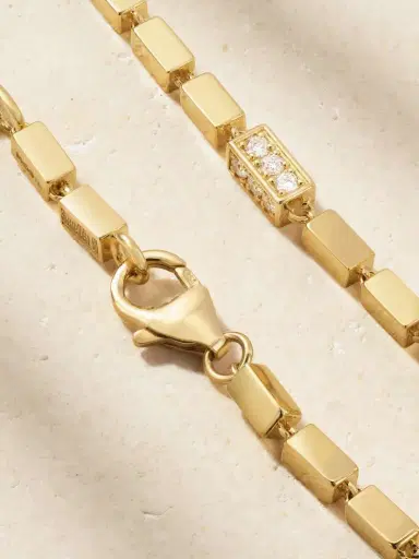 Suzanne Kalan Block Chain 18-karat Gold Diamond Bracelet | Thumbnail 3 Suzanne Kalan Block Chain 18-karat Gold Diamond Bracelet | Thumbnail 3