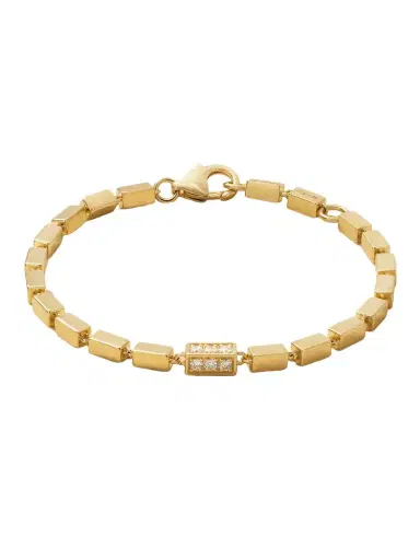 Suzanne Kalan Block Chain 18-karat Gold Diamond Bracelet | Thumbnail 1 Suzanne Kalan Block Chain 18-karat Gold Diamond Bracelet | Thumbnail 1