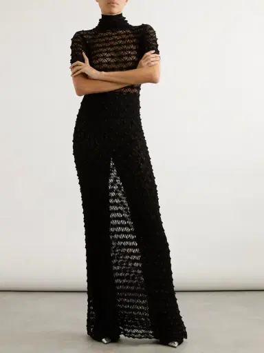 Alaïa Open-knit Straight-leg Pants | Thumbnail 2 Alaïa Open-knit Straight-leg Pants | Thumbnail 2