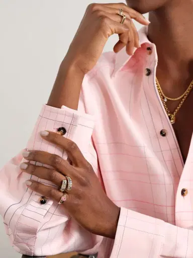 Yvonne Léon Baby Chevalière 9-karat Gold, Coral And Diamond Signet Ring | Thumbnail 5 Yvonne Léon Baby Chevalière 9-karat Gold, Coral And Diamond Signet Ring | Thumbnail 5