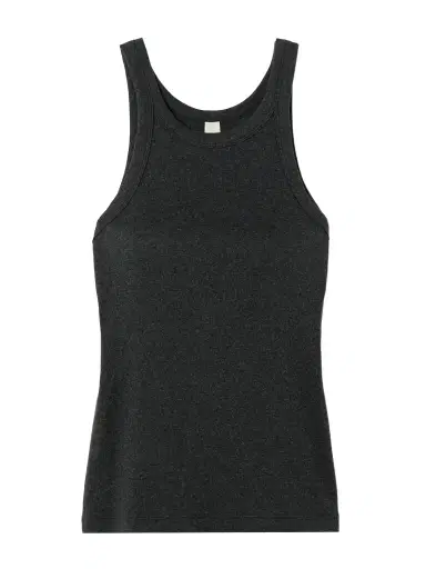 TOTEME Ribbed Organic Cotton-blend Jersey Tank | Thumbnail 1 TOTEME Ribbed Organic Cotton-blend Jersey Tank | Thumbnail 1