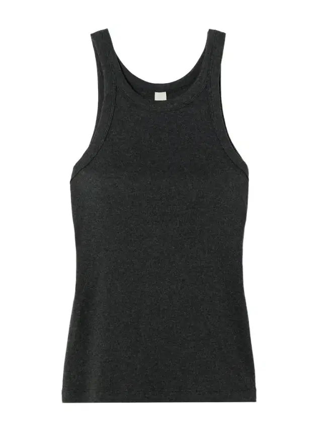 Ribbed Organic Cotton-blend Jersey Tank