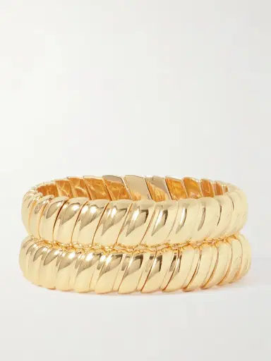 Roxanne Assoulin The Cobra Set Of Two Gold-tone Bracelets | Thumbnail 3 Roxanne Assoulin The Cobra Set Of Two Gold-tone Bracelets | Thumbnail 3