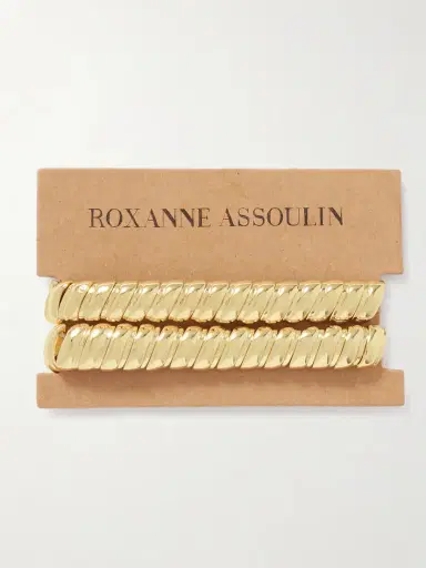 Roxanne Assoulin The Cobra Set Of Two Gold-tone Bracelets | Thumbnail 5 Roxanne Assoulin The Cobra Set Of Two Gold-tone Bracelets | Thumbnail 5