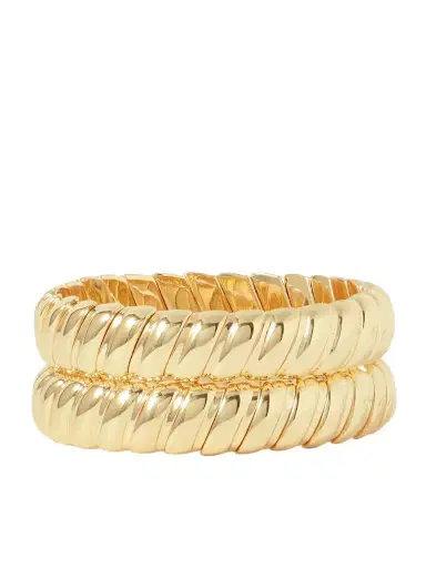 Roxanne Assoulin The Cobra Set Of Two Gold-tone Bracelets | Thumbnail 1 Roxanne Assoulin The Cobra Set Of Two Gold-tone Bracelets | Thumbnail 1