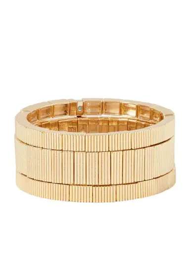 Roxanne Assoulin The Florentine Set Of Three Gold-tone Bracelets | Thumbnail 1 Roxanne Assoulin The Florentine Set Of Three Gold-tone Bracelets | Thumbnail 1