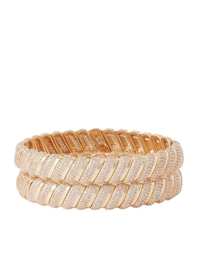 Roxanne Assoulin The Palais Royale Set Of Two Gold-tone Crystal Bracelets