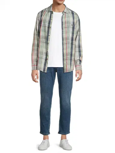 Tommy Bahama Men's Hazy Fade Check Shirt - Blue Multi | Thumbnail 2 Tommy Bahama Men's Hazy Fade Check Shirt - Blue Multi | Thumbnail 2