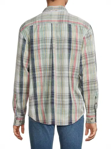 Tommy Bahama Men's Hazy Fade Check Shirt - Blue Multi | Thumbnail 5 Tommy Bahama Men's Hazy Fade Check Shirt - Blue Multi | Thumbnail 5