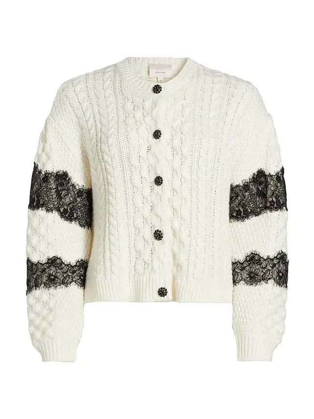 Cinq à Sept Women's Louise Wool-Blend Cable Cardigan