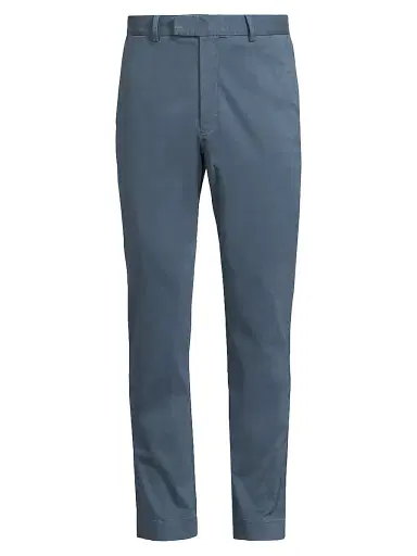 Polo Ralph Lauren Men's Jarrett Stretch-Slim-Fit Sateen Pants - Blue Corsair | Thumbnail 1 Polo Ralph Lauren Men's Jarrett Stretch-Slim-Fit Sateen Pants - Blue Corsair | Thumbnail 1