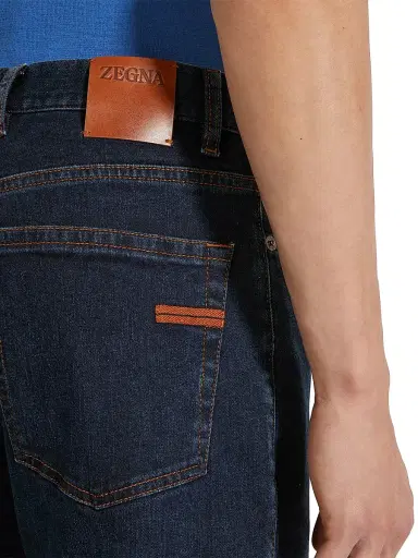 Zegna Men's Stretch Cotton Roccia Jeans - Dark Blue - Size 40 | Thumbnail 5 Zegna Men's Stretch Cotton Roccia Jeans - Dark Blue - Size 40 | Thumbnail 5
