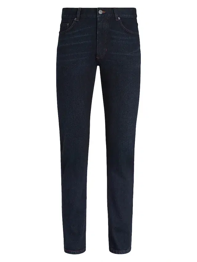 ZEGNA Men's Stretch Cotton Roccia Jeans - Dark Blue