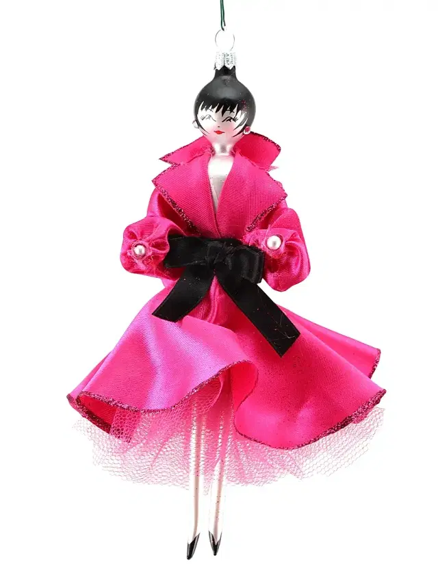 De Carlini Soffieria Lady Of The 60s Fuxia Dress Ornament