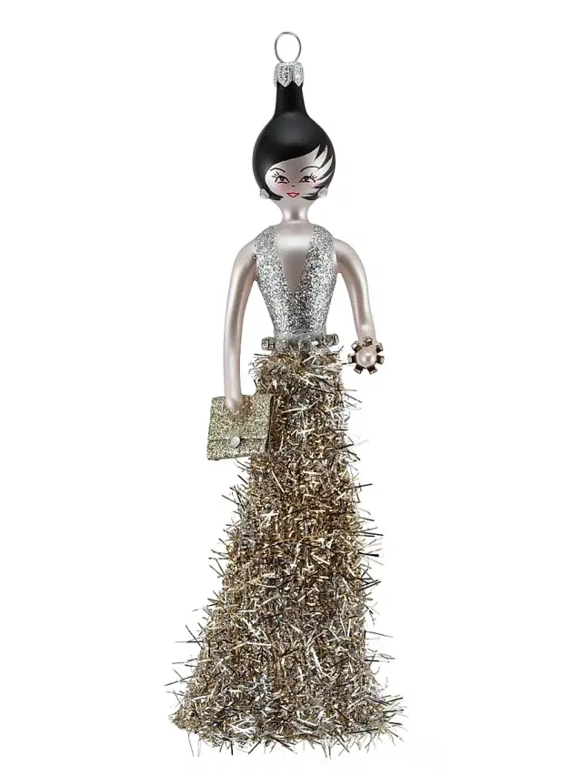 De Carlini Soffieria Christine Silver & Gold Dress Ornament