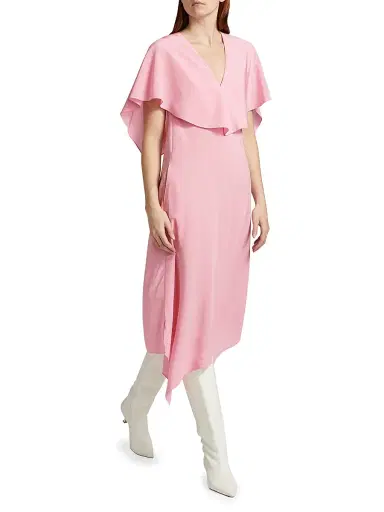 Stella McCartney Women's Drape Silk Midi-Dress - Blossom | Thumbnail 2