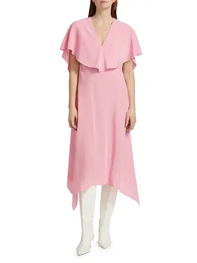 Stella McCartney Women's Drape Silk Midi-Dress - Blossom | Thumbnail 3