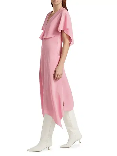Stella McCartney Women's Drape Silk Midi-Dress - Blossom | Thumbnail 4