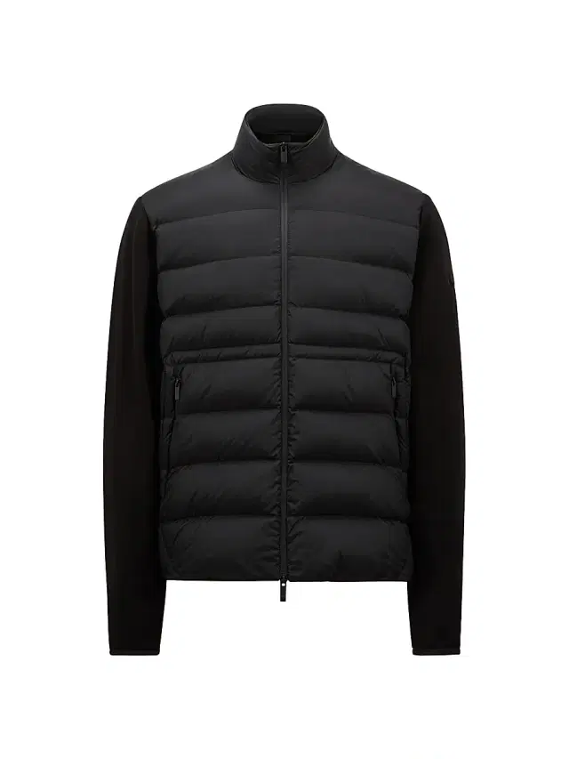 Men's Down-Filled Cardigan in Cotton - Black