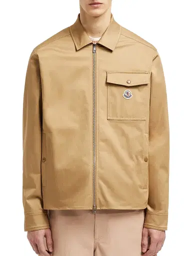 Moncler Men's Jacket in Cotton Gabardine - Beige - Size XXL | Thumbnail 2