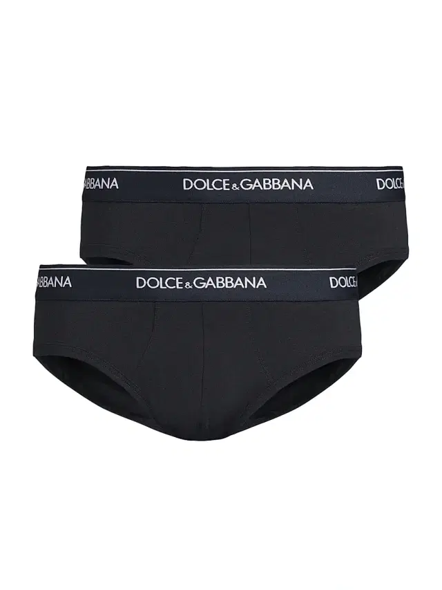 Men's 2-Pack Logo Waistband Stretch Cotton Midi Brief - Blue Navy